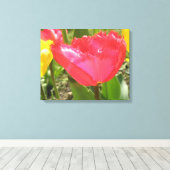 Tulpen met Franjes Canvasprint Canvas Afdruk (Insitu (Houten vloer))