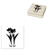 Tulpen met tekst rubberen stempel (Gestempeld)
