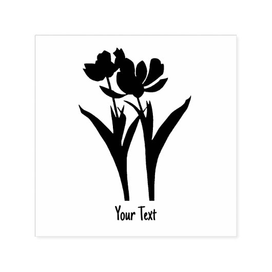 Tulpen met tekst  zelfinktende stempel (Design)