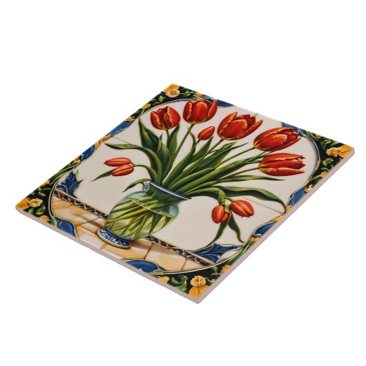 Tulpen Modern Mooi Collectie Tegeltje (Zijkant)