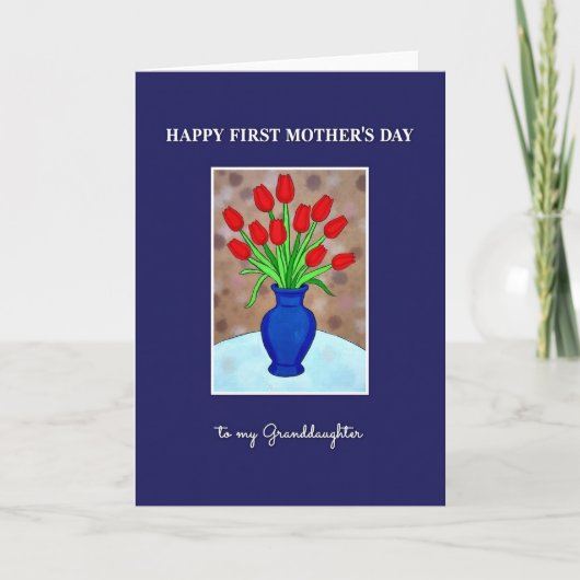 Tulpen Moederdag Eerste Kaart (Voorkant)