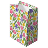 Tulpen, Narcissen, Hyacinten Kleur Stijl Medium Cadeauzakje (Voorkant Gekanteld)