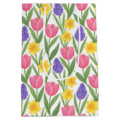 Tulpen, Narcissen, Hyacinten Kleur Stijl Medium Cadeauzakje (Achterkant)