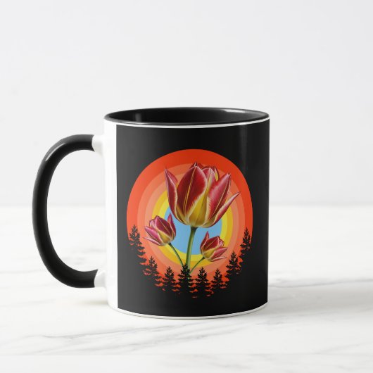 tulpen natuur botanische plant mok (Links)
