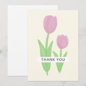 Tulpen ontwerp dank u kaart (Voorkant / Achterkant)