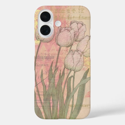  Tulpen op Floral Achtergrond Case-Mate iPhone Case (Achterkant)