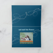 Tulpen op Funny Just Because Kaart met Basset Houn (Binnen)