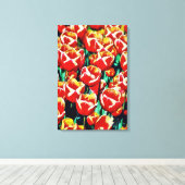 Tulpen op gespannen canvas afdruk (Insitu (Houten vloer))
