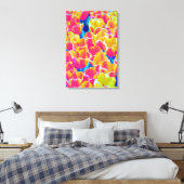 Tulpen op gespannen canvas print (Insitu (Slaapkamer))