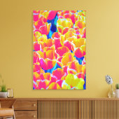 Tulpen op gespannen canvas print (Insitu (Woonkamer))