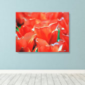 Tulpen op gespannen canvas print (Insitu (Houten vloer))