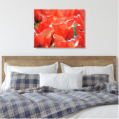Tulpen op gespannen canvas print (Insitu (Slaapkamer))