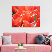 Tulpen op gespannen canvas print (Insitu (Woonkamer))