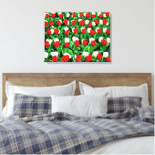 Tulpen op gespannen canvasprint canvas afdruk (Insitu (Slaapkamer))