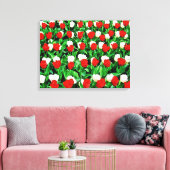 Tulpen op gespannen canvasprint canvas afdruk (Insitu (Woonkamer))
