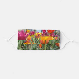 Tulpen op parade Face Mask Stoffen Mondkapje