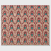 Tulpen op Terracotta Cadeaupapier (Vlak)