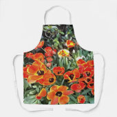 Tulpen op Vuur Artistieke Bloemen Bloembed v2 Schort (Voorkant)