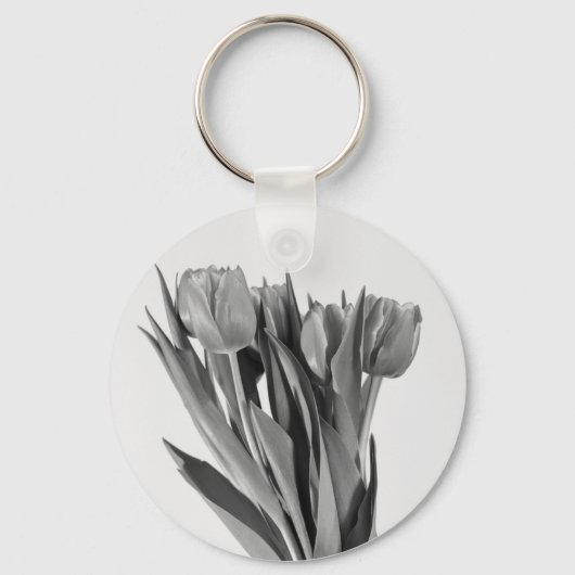 Tulpen op wit - Sleutelhanger (Voorkant)
