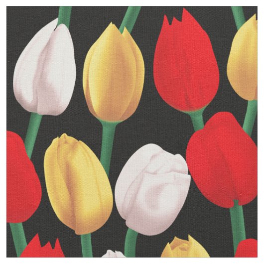 Tulpen op zwart. stof (Close Up)