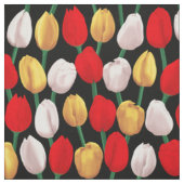 Tulpen op zwart. stof (Swatch)