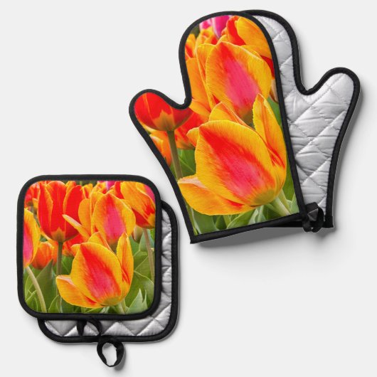 Tulpen! Ovenwant & Pannenlap Set (Voorkant / Achterkant)