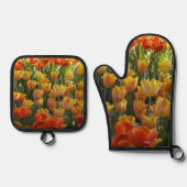 Tulpen Ovenwant & Pannenlap Set (Voorkant)