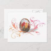  tulpen paasei feestdagenkaart (Voorkant / Achterkant)