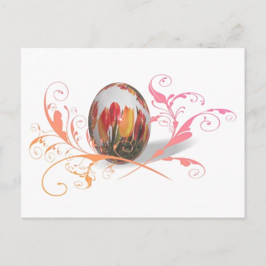  tulpen paasei feestdagenkaart (Voorkant)