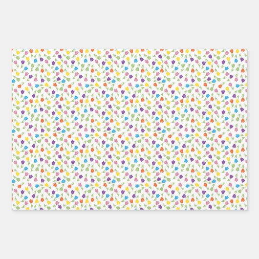 Tulpen patroon collectie inpakpapier vel (Voorkant 3)