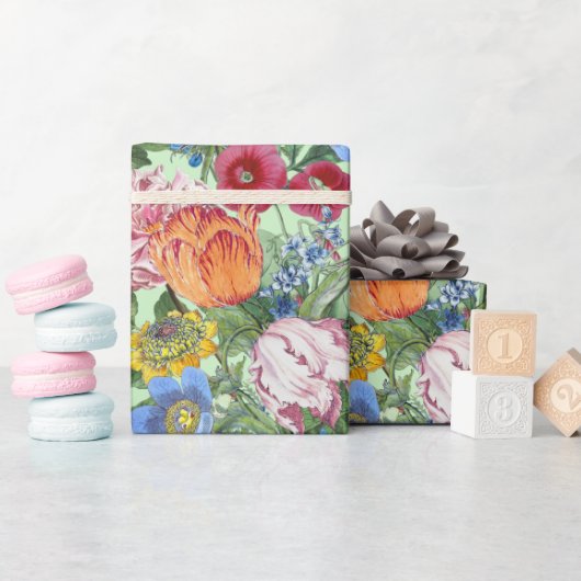 Tulpen Peony Spring Flower Garden Cadeaupapier (Baby Shower)