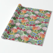 Tulpen Peony Spring Flower Garden Cadeaupapier (Uitgerold)
