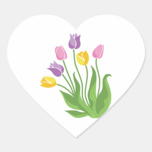 Tulpen Plant Hart Sticker