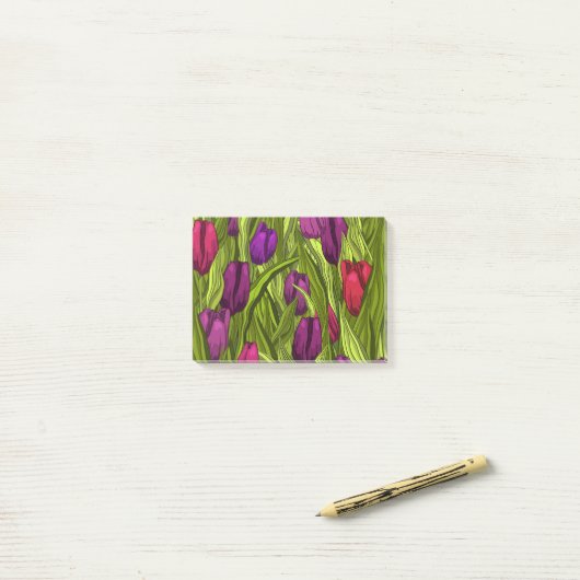 Tulpen Post-it® Notes (Op bureau)