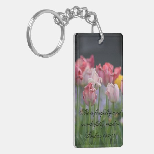 Tulpen Psalm 139:14 Sleutelhanger (Voorkant Links)