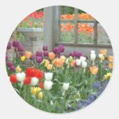 tulpen ronde sticker (Voorkant)