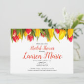 Tulpen Rood Geel Vrijgezellenfeest Kaart (Staand voorkant)