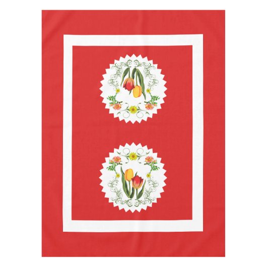  Tulpen Rood Tafelkleed (Voorkant)