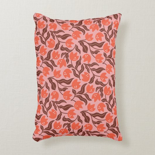 Tulpen rosa accent kussen (Voorkant(Verticaal))