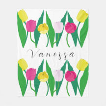 Tulpen Roze Geel Paars Groen Modern Aanpassen.