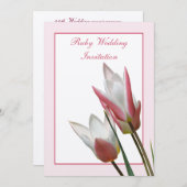 Tulpen Ruby huwelijksjubileum uitnodiging (Voorkant / Achterkant)