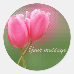 Tulpen samen ronde sticker