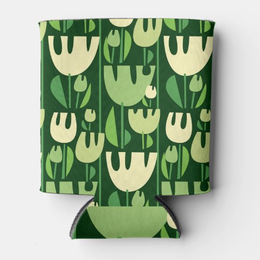 Tulpen Scandinavisch stijl patroon Blikjeskoeler (Voorkant)