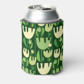 Tulpen Scandinavisch stijl patroon Blikjeskoeler (Blikje Achterkant)