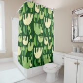 Tulpen Scandinavisch stijl patroon Douchegordijn (In situ)