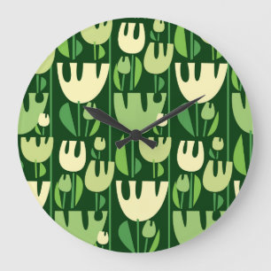Tulpen Scandinavisch stijl patroon Grote Klok
