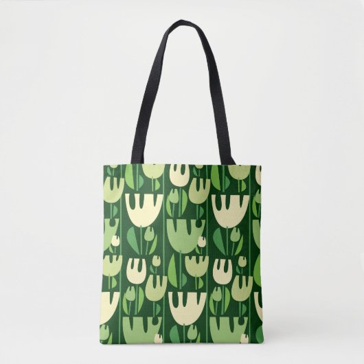 Tulpen Scandinavisch stijl patroon Tote Bag (Voorkant)
