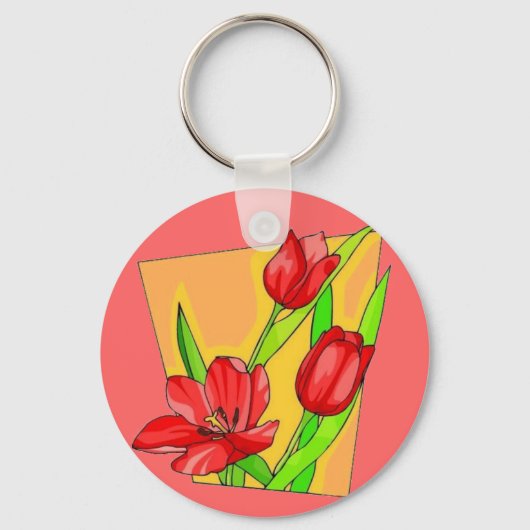 Tulpen Sleutelhanger (Voorkant)