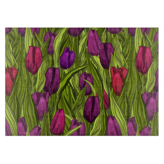 Tulpen Snijplank (Voorkant)