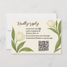 Tulpen Sonate QR Code RSVP Kaart